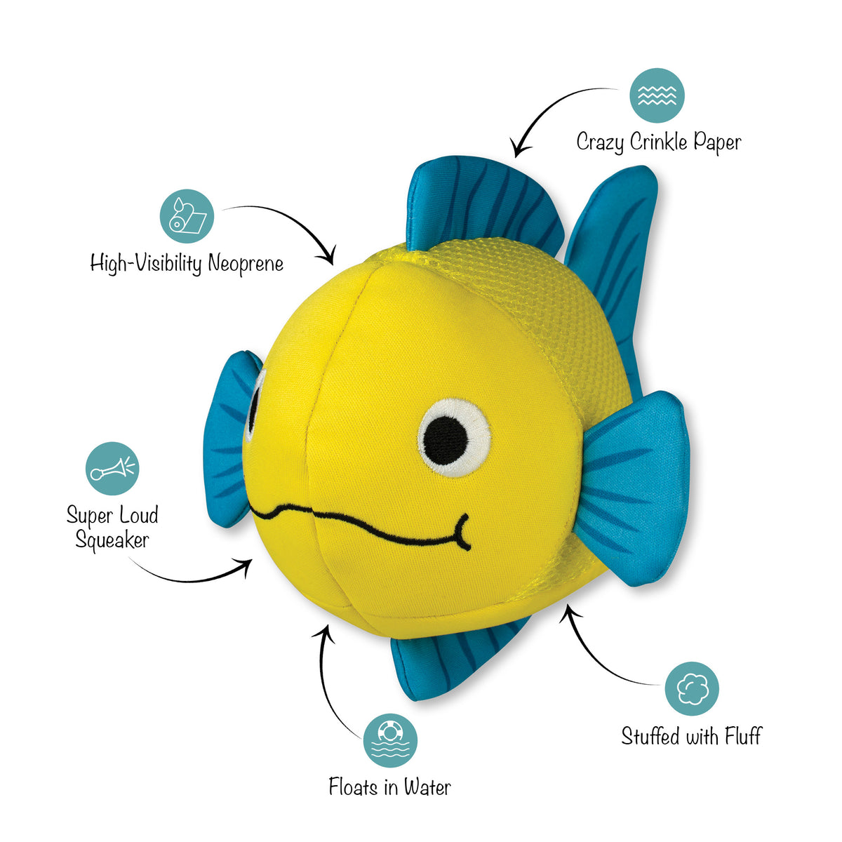 PIPSQUEAK FLOATING DOG TOY by Fringe Studio