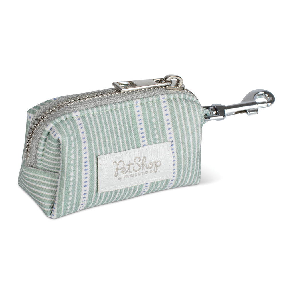 PETSHOP BLOCK STRIPE DUSTY SAGE WASTE BAG HOLDER