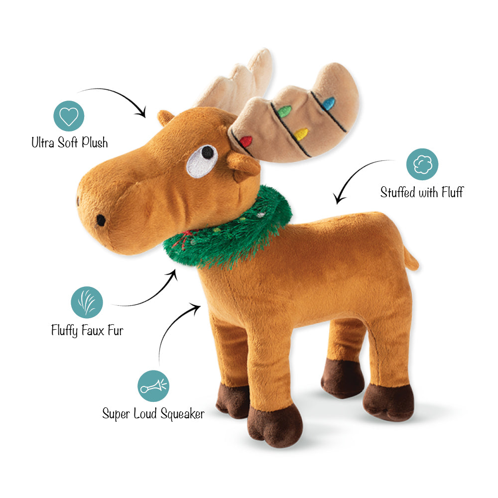 PETSHOP MERRY CHRISMOOSE DOG TOY