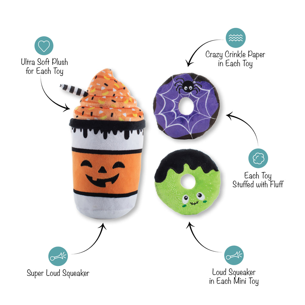 PETSHOP COFFEE SCREAM SUGAR 3 PIECE DOG TOY SET