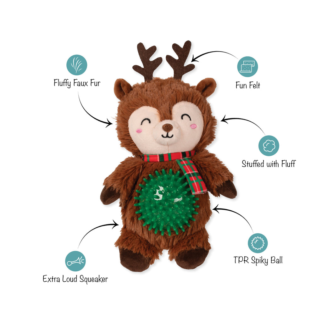 PETSHOP REIN IT IN, PAL! SPIKY BALL DOG TOY