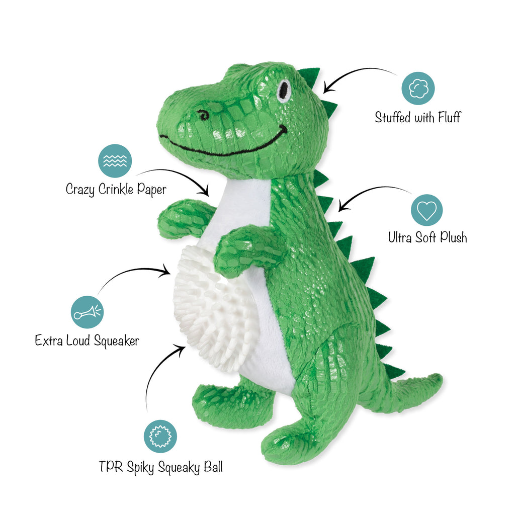 PETSHOP ROAR AND EXPLORE PLUSH/SPIKEY BALL DOG TOY