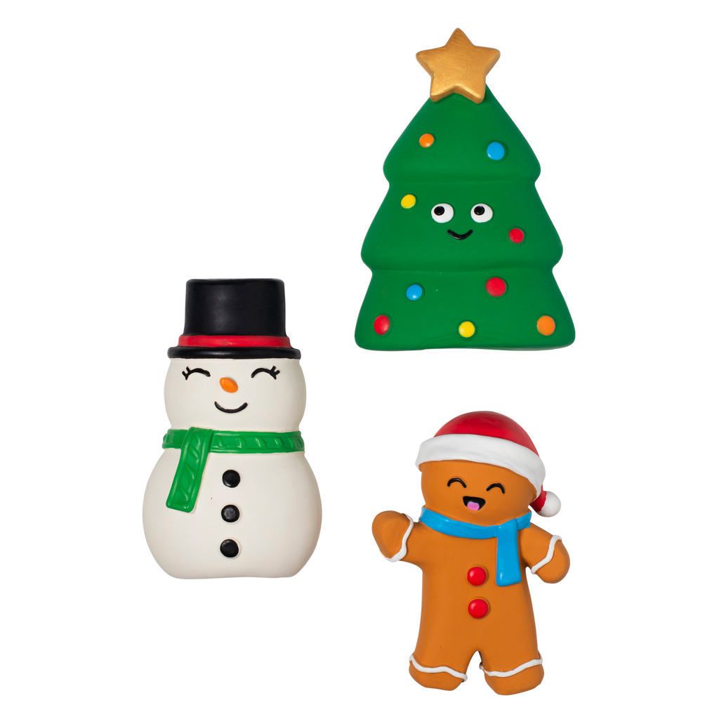 PETSHOP FESTIVE FRIENDS MINI LATEX TOY SET