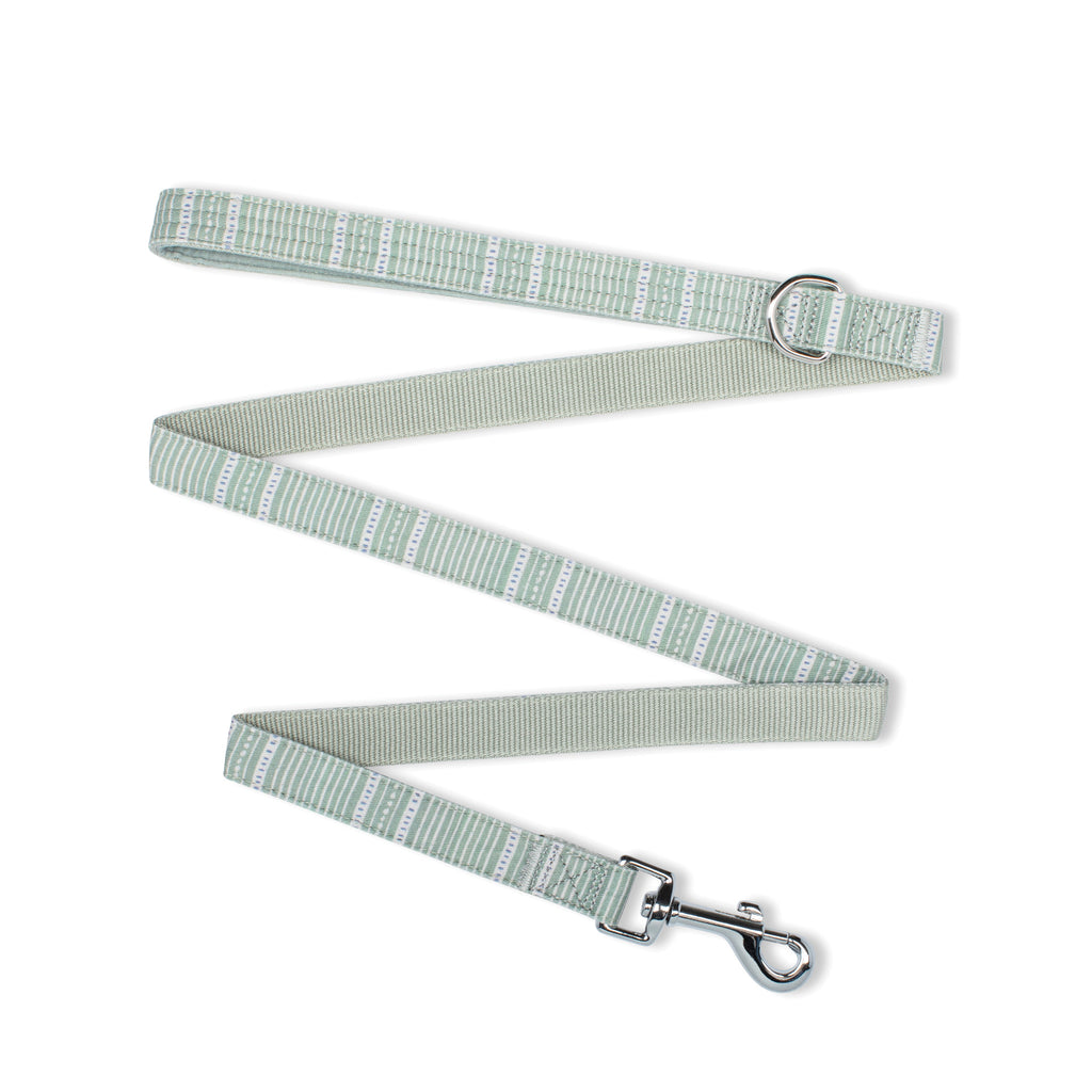 PETSHOP BLOCK STRIPE DUSTY SAGE LEASH