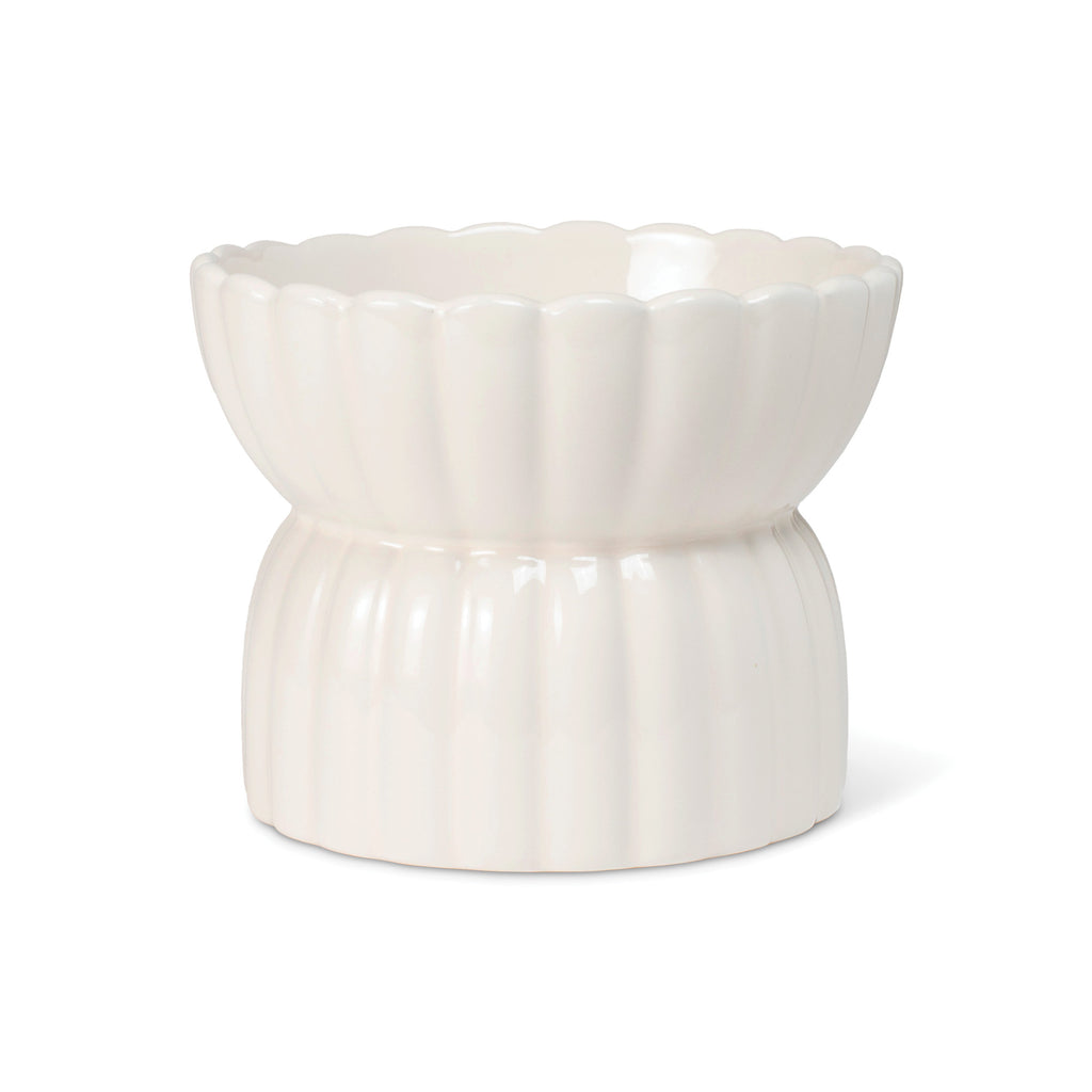 PETSHOP SCALLOPED IVORY SMALL DOG BOWL