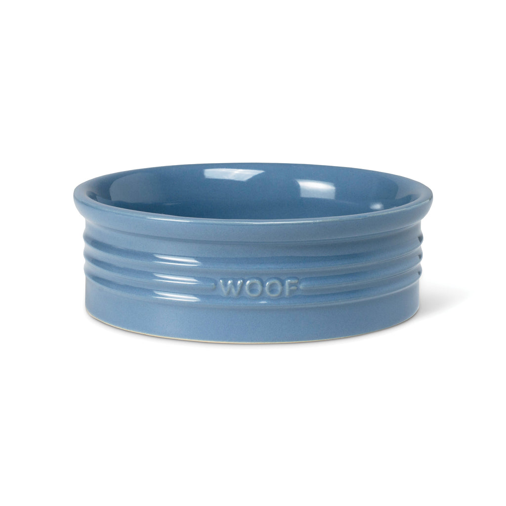 PETSHOP WOOF FRENCH BLUE SCULPTED SMALL DOG BOWL