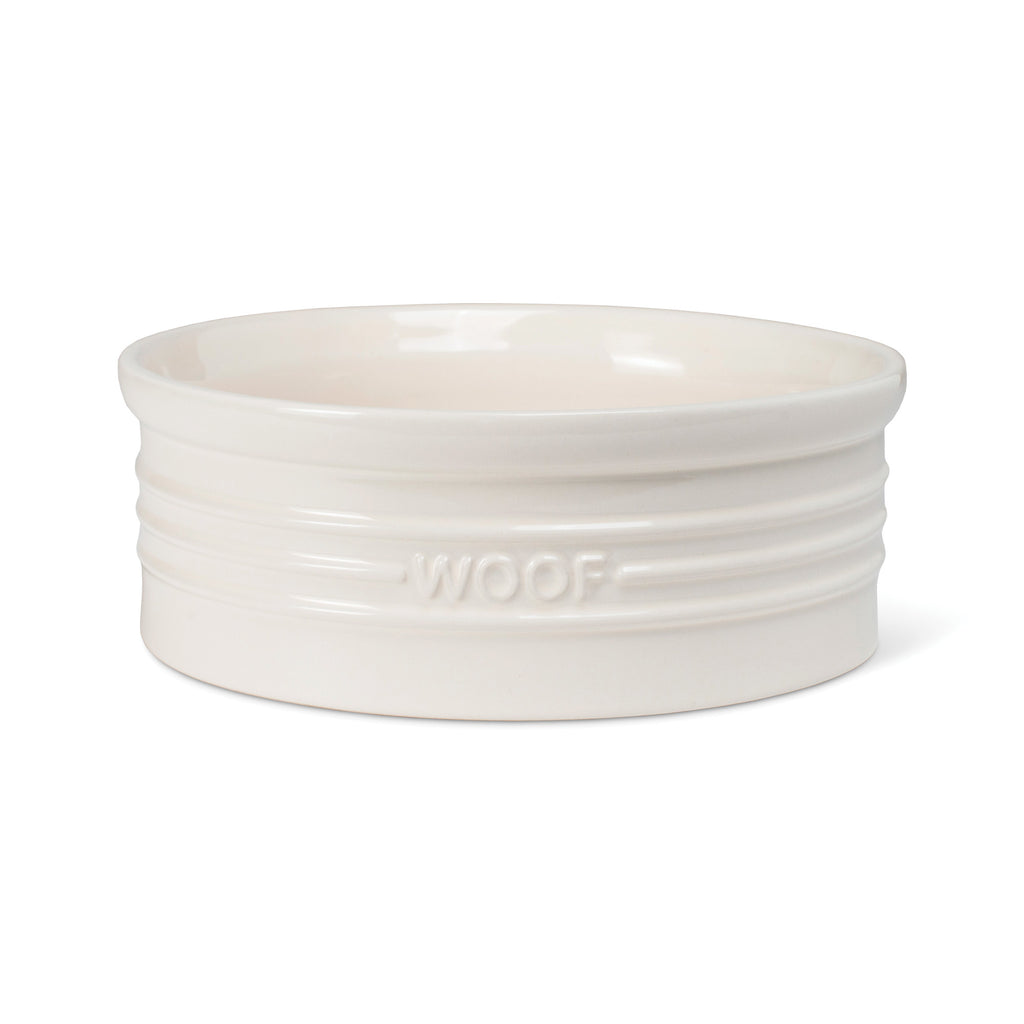 PETSHOP MEDIUM WOOF IVORY DOG BOWL