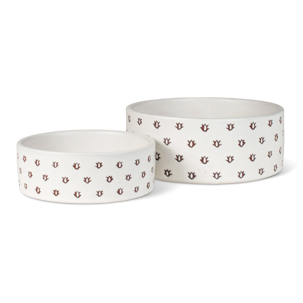 PETSHOP SPECKLED BLOCK BONE MEDIUM DOG BOWL