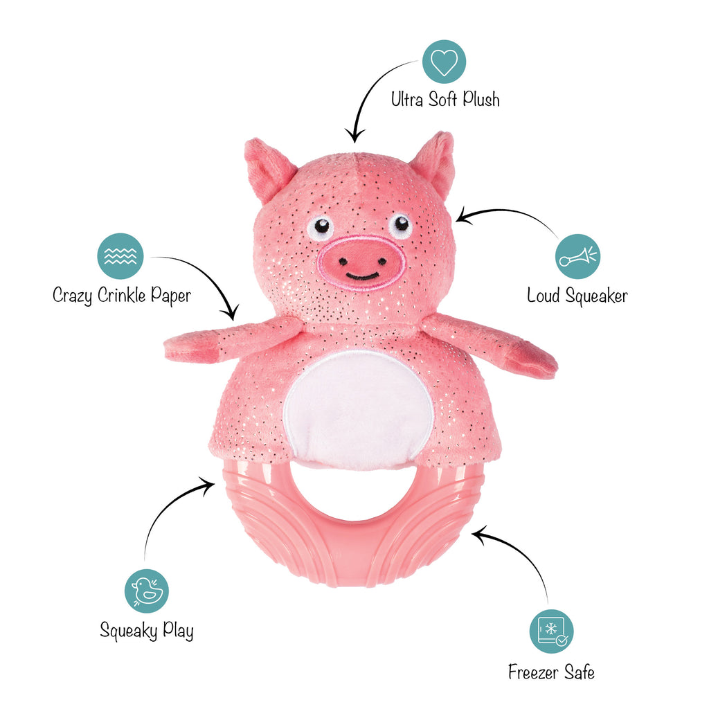 PETSHOP GET PIGGY WITH IT RUBBER/PLUSH DOG TOY