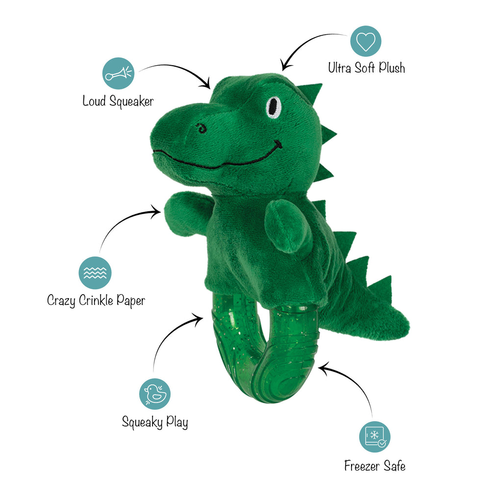 PETSHOP UNLEASH THE DINO RUBBER/PLUSH DOG TOY