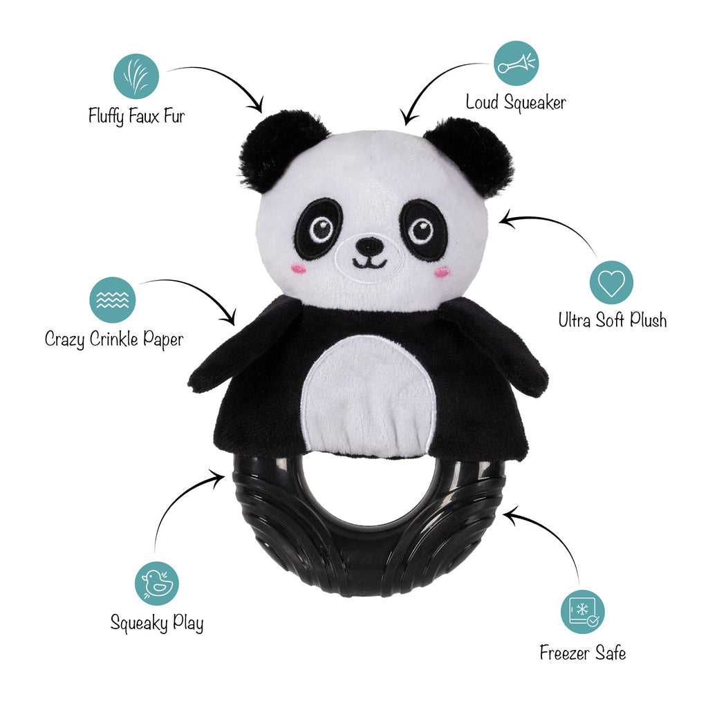 PETSHOP STU-PANDA-OUS! RUBBER/ PLUSH DOG TOY