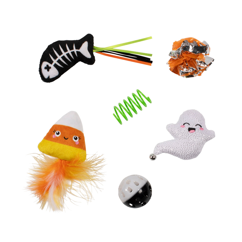 PETSHOP SWEET TREATS, SPOOKY FEATS 6 PC MULTIPACK CAT TOY