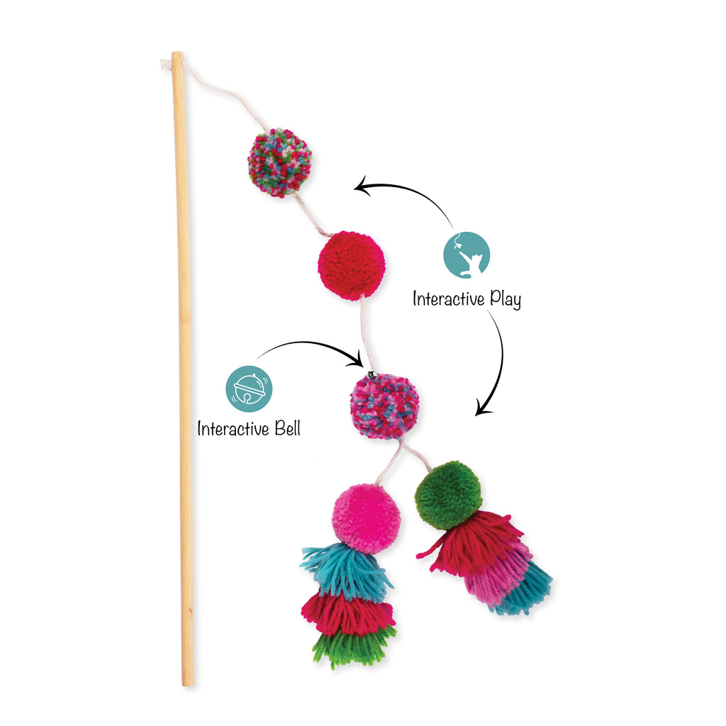 PETSHOP SHAKE YOUR POM POM CAT TOY